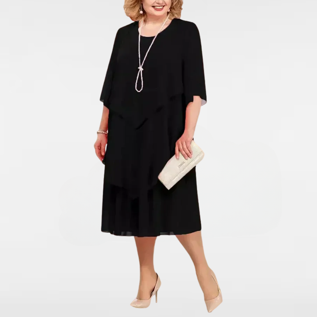 EDITH | LAYERED HIM MIDI DRESS