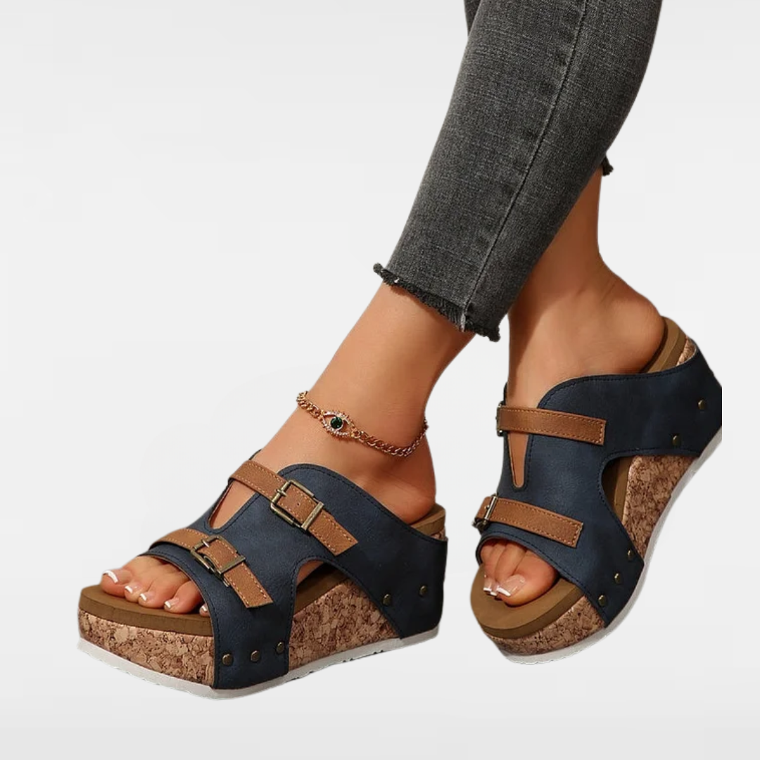 LARA | ORTHOPEDIC WEDGE HEELED SANDALS