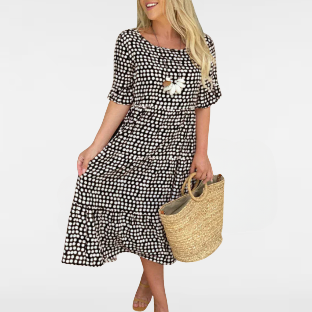 Maelinne | Ruffle Sleeve Midi Dress 