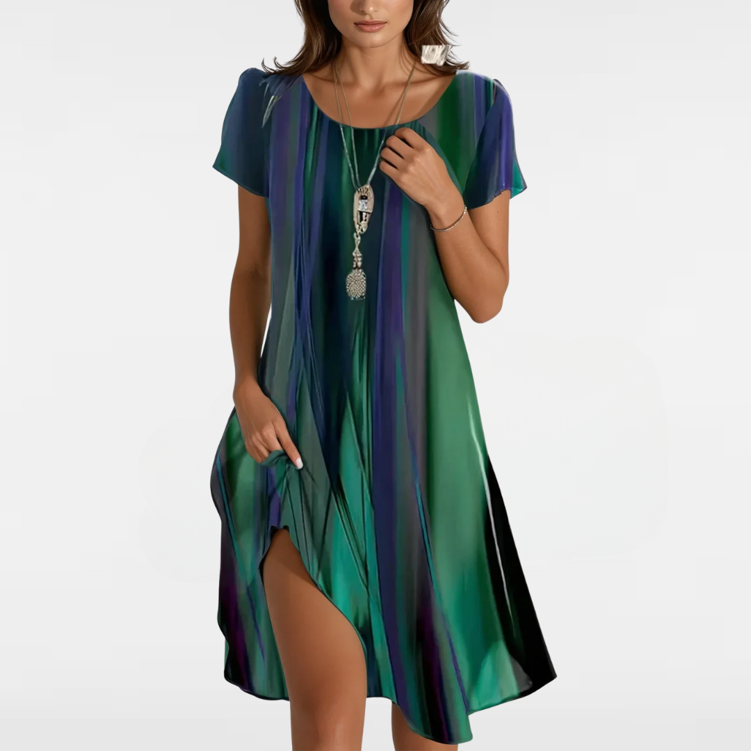LENA | RELAXED BOHO DRESS WOTH GRADIENT 