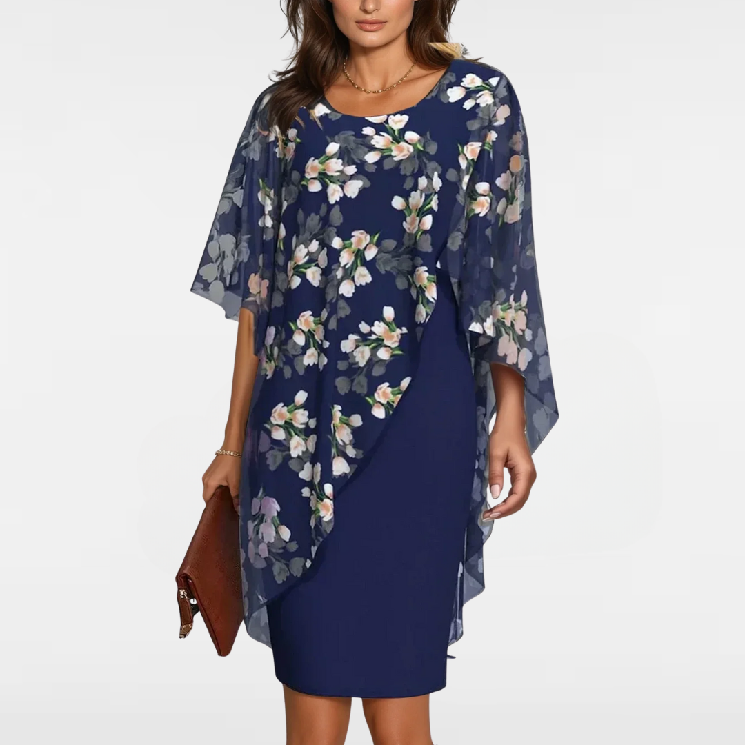 Maeva Floral Cape Dress 