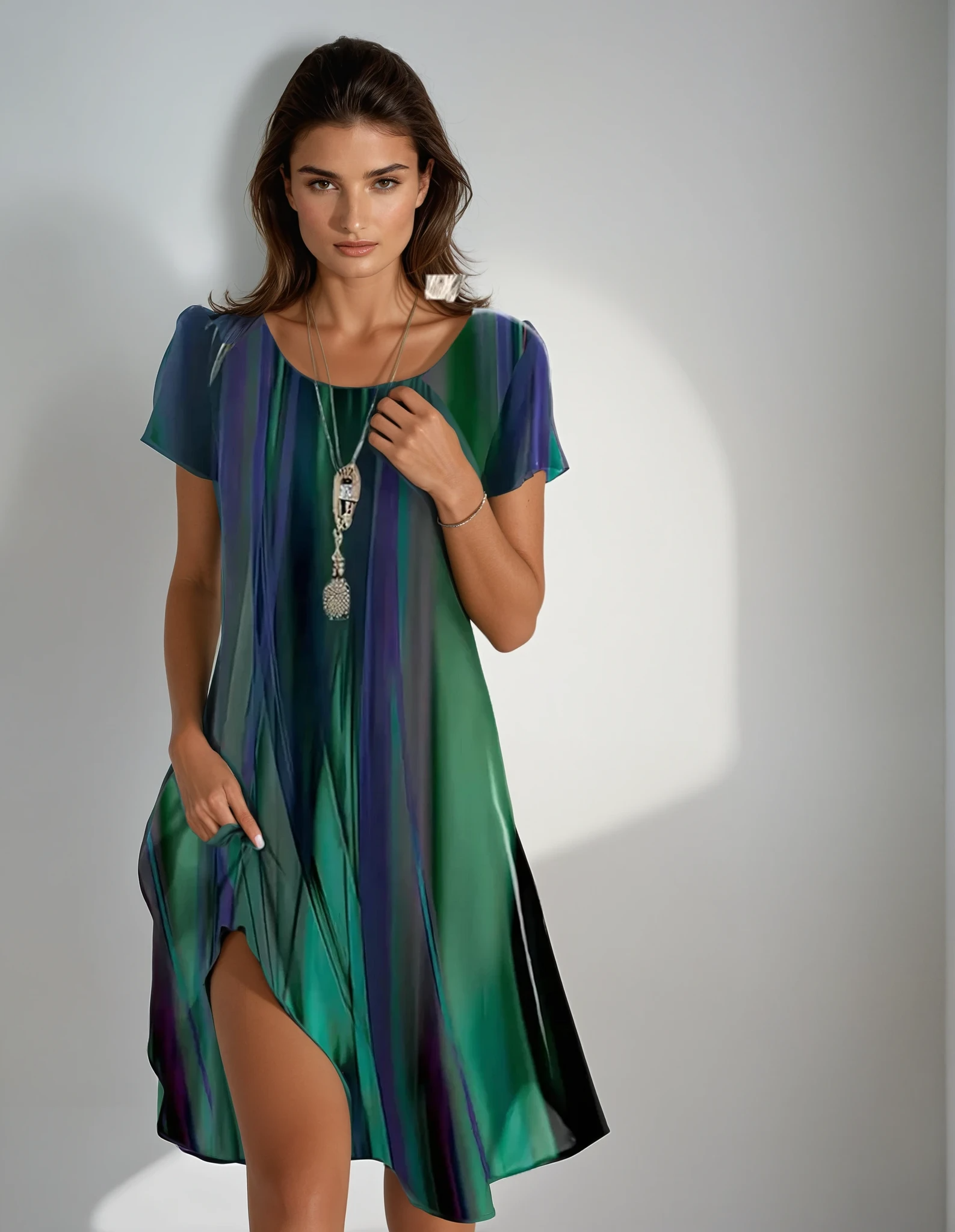 LENA | RELAXED BOHO DRESS WOTH GRADIENT 