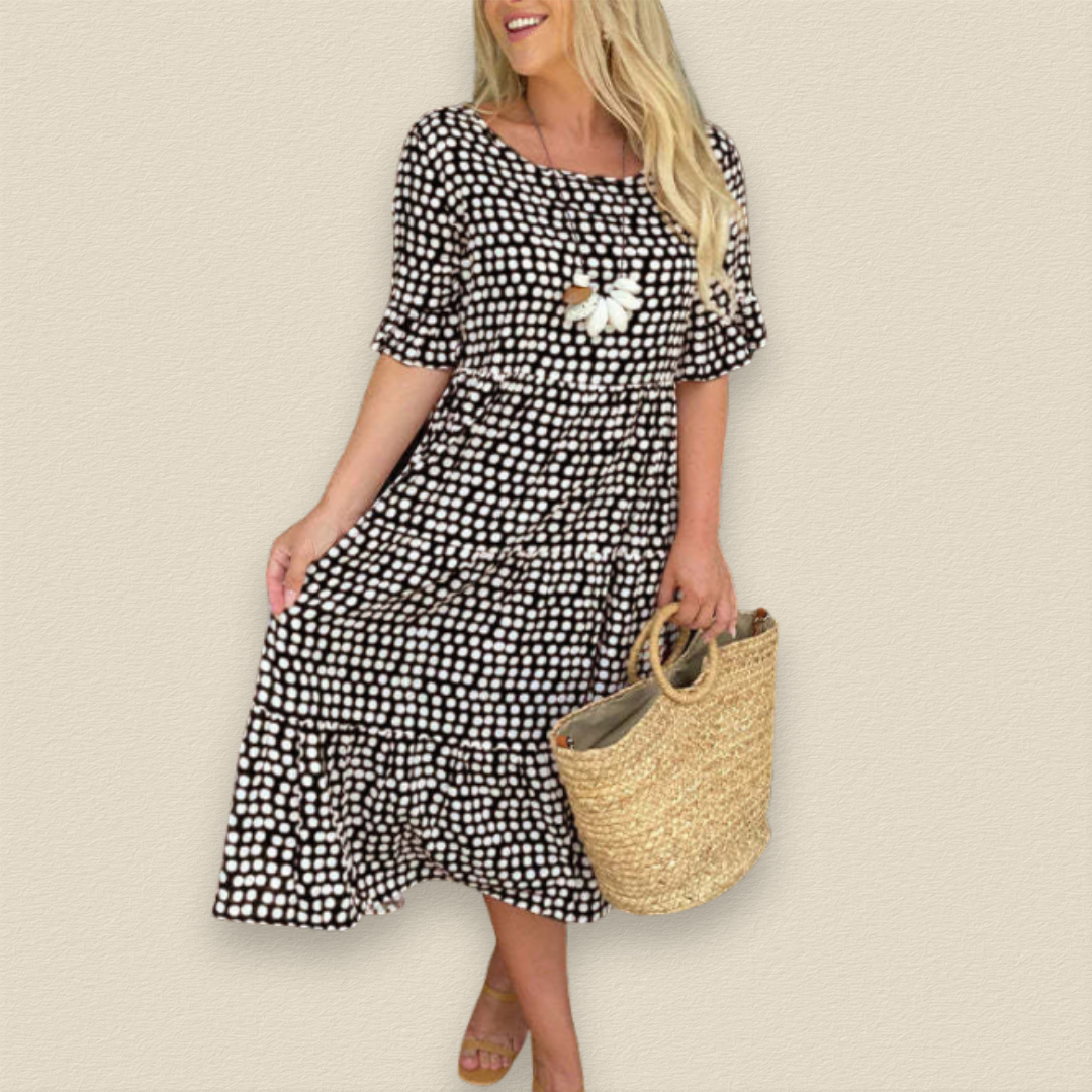 Maelinne | Ruffle Sleeve Midi Dress 