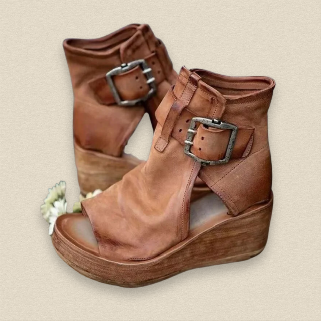 Bellarein | Peep Toe Wedge Heels