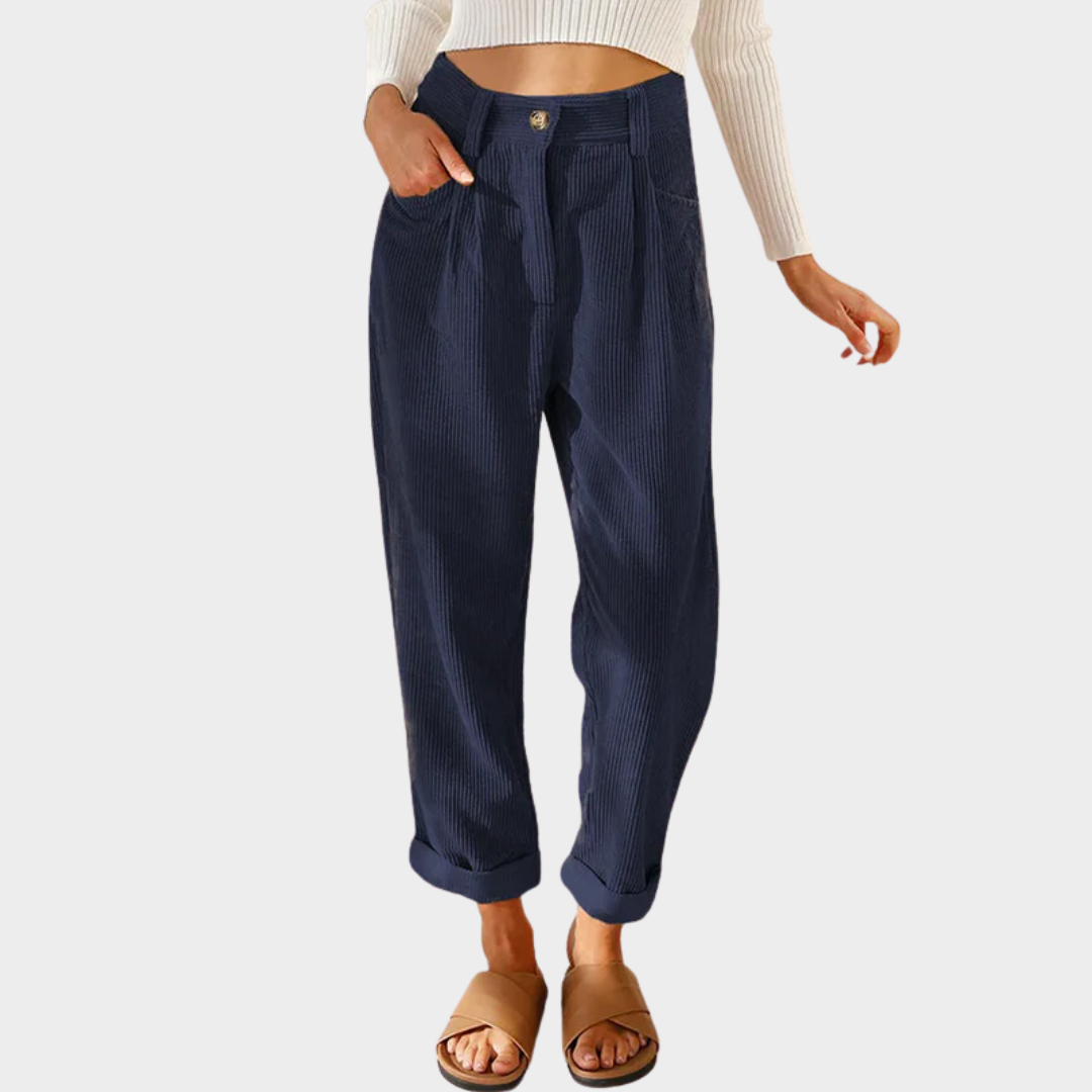MISTY | COMFORTABLE HIGH WAIST CORDUROY PANTS