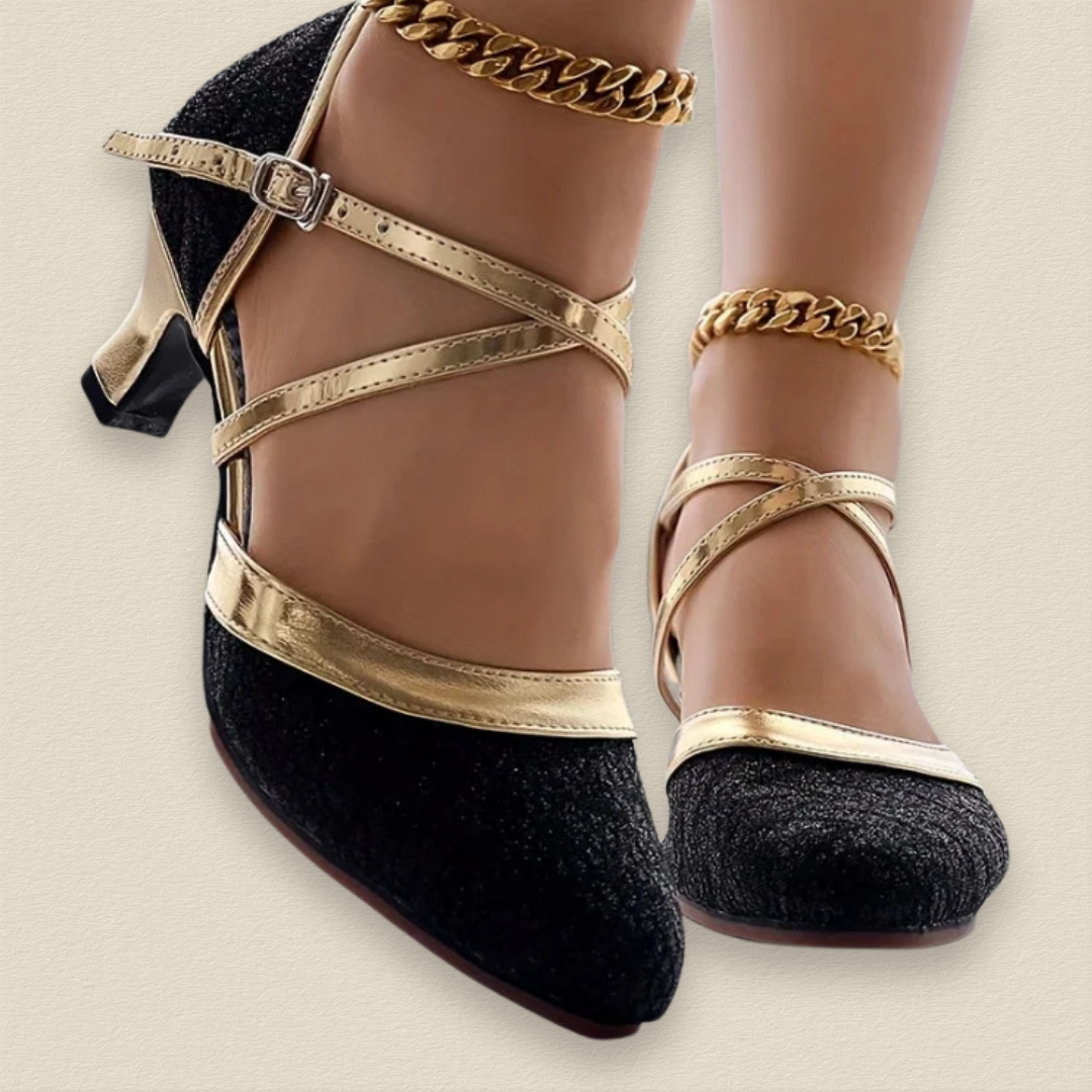 Serapyne | Elegant Heeled Shoes with Double Straps
