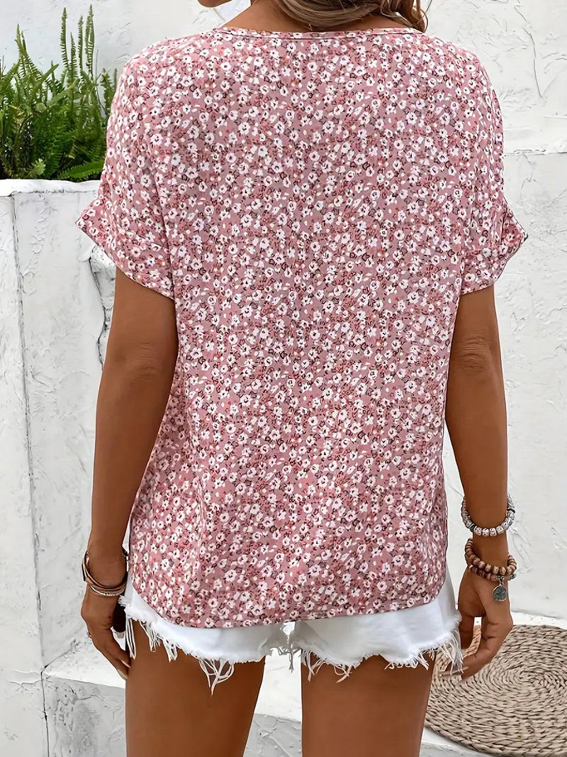FLORENCE™ - FLORAL PRINT TUMMY COVER BLOUSE