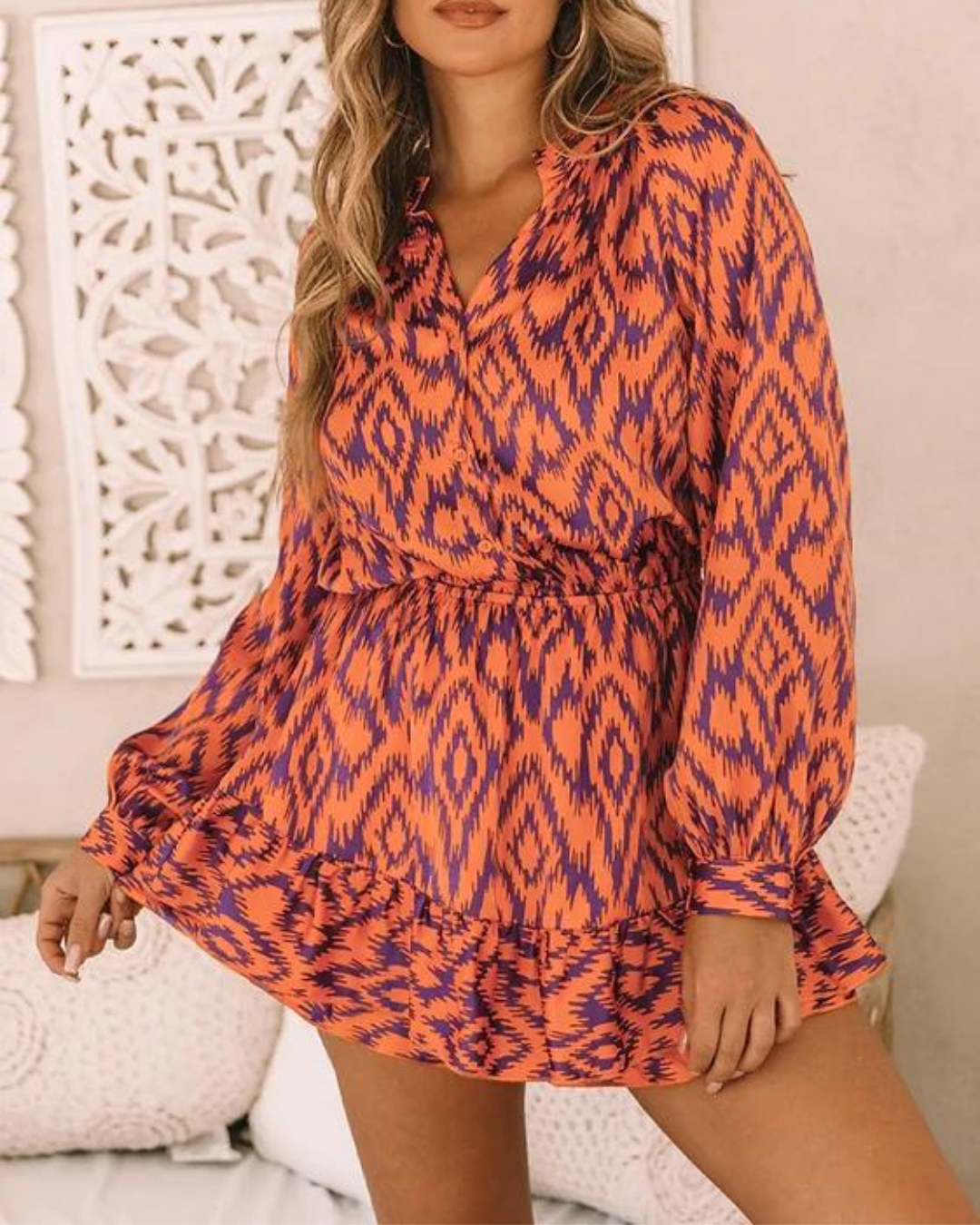 Blakely | Retro Aztec Glam - Midi Dress 