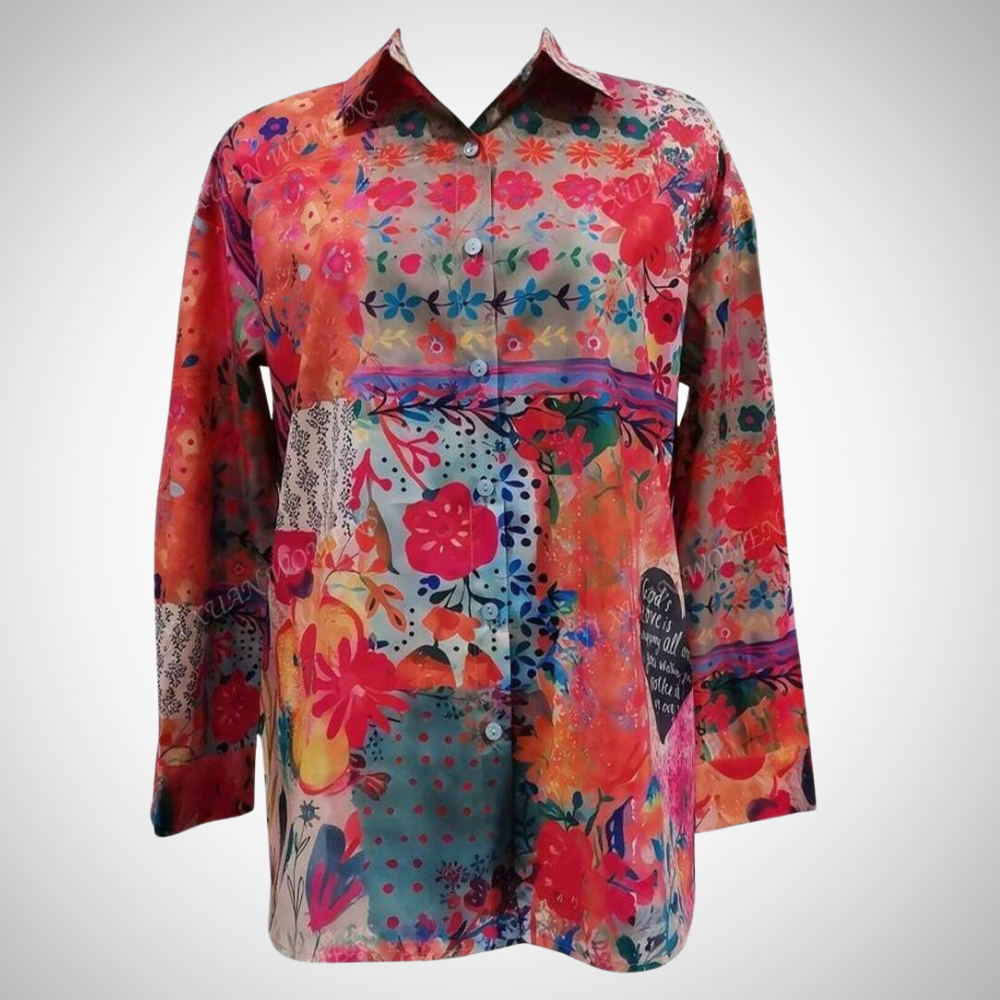 MERYL | VIBRANT BOHO CHIC PRINTED BLOUSE 