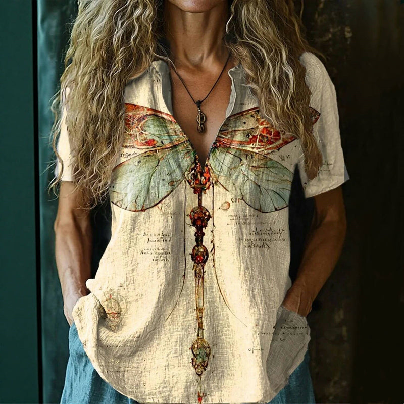 Lilou™ - VINTAGE CASUAL BLOUSE WITH EFFORTLESS STYLE