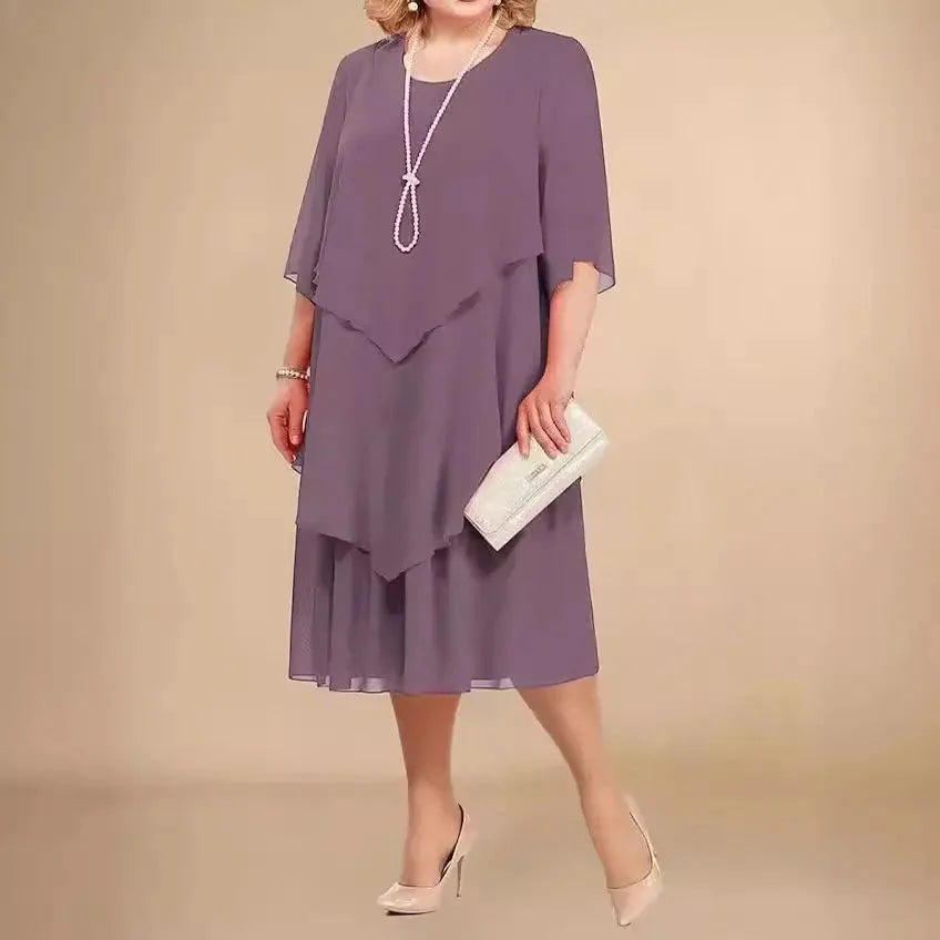 EDITH | LAYERED HIM MIDI DRESS