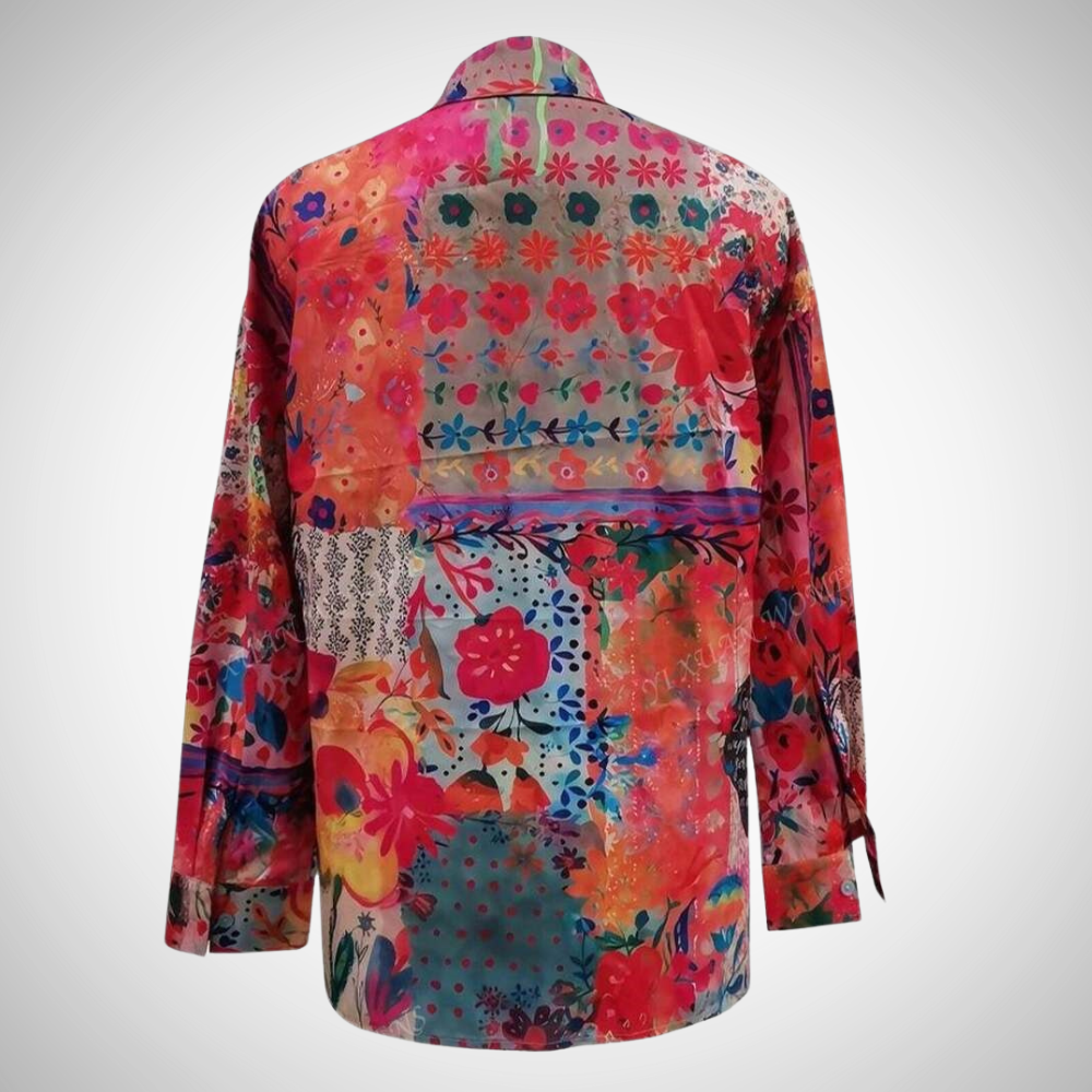 MERYL | VIBRANT BOHO CHIC PRINTED BLOUSE 