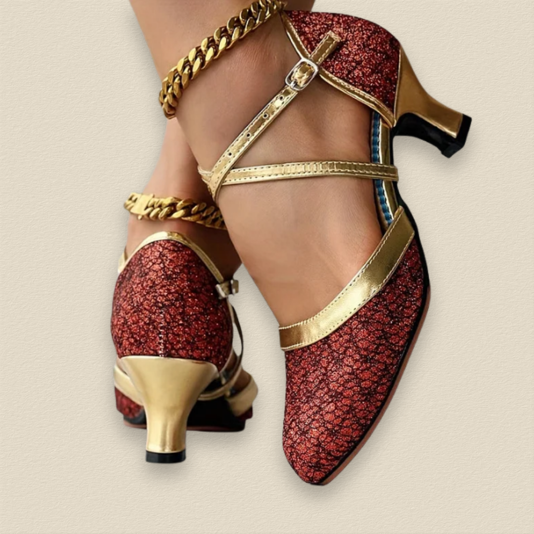 Serapyne | Elegant Heeled Shoes with Double Straps