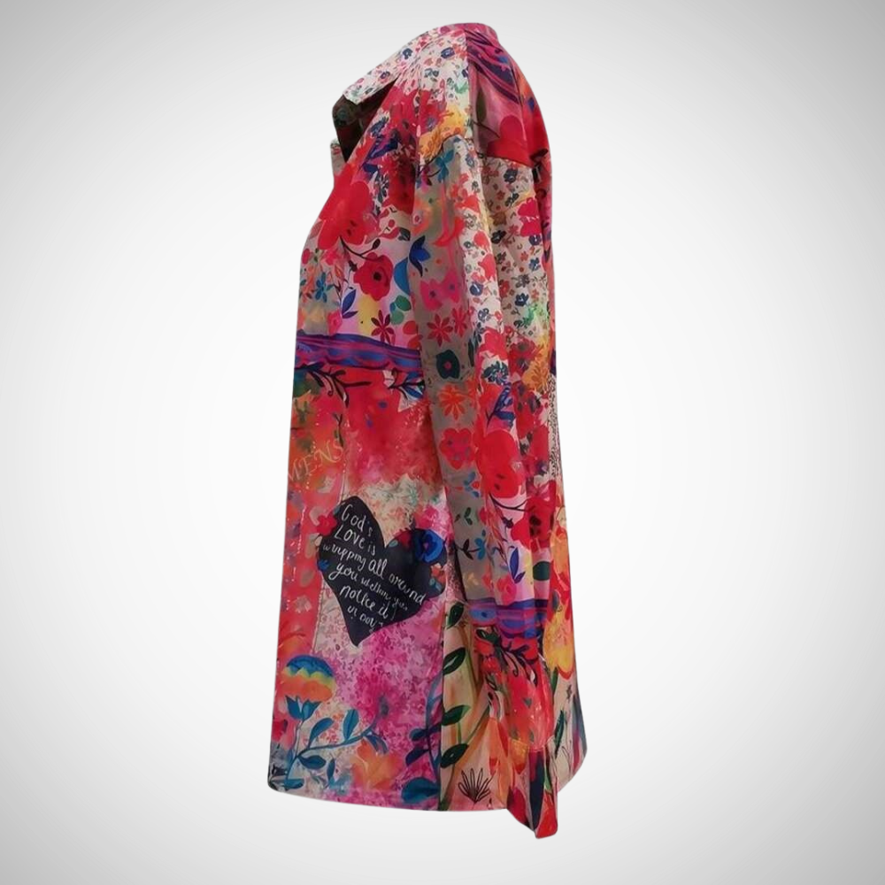 MERYL | VIBRANT BOHO CHIC PRINTED BLOUSE 