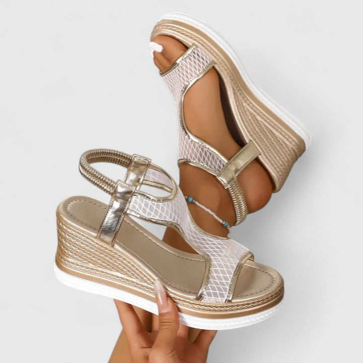 Sylvia | Women's T-strap wedge heels