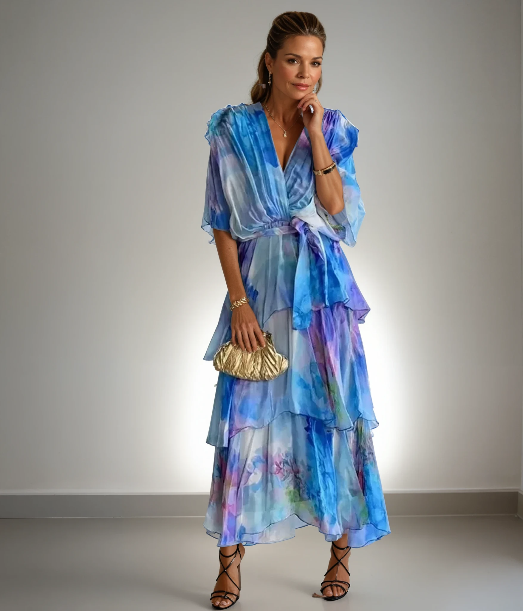 LORRAINE | ELEGANT V-NECK DRESS 