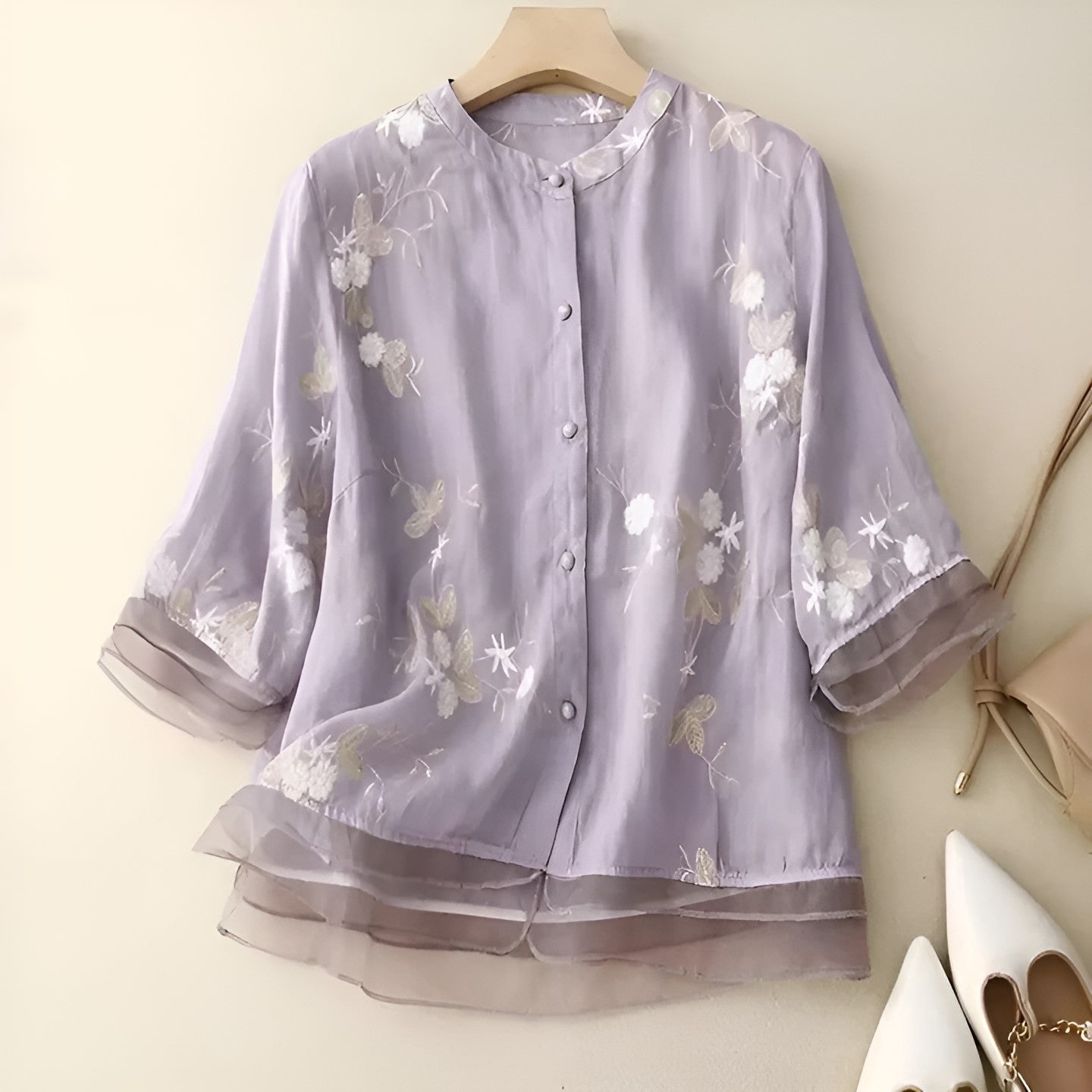 MILLIE | FLORAL EMBROIDERED BLOUSE 