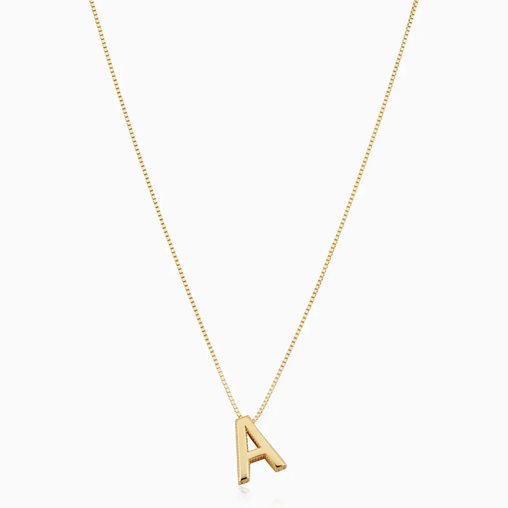 Necklace with Initials in the Shape of a Love Letter