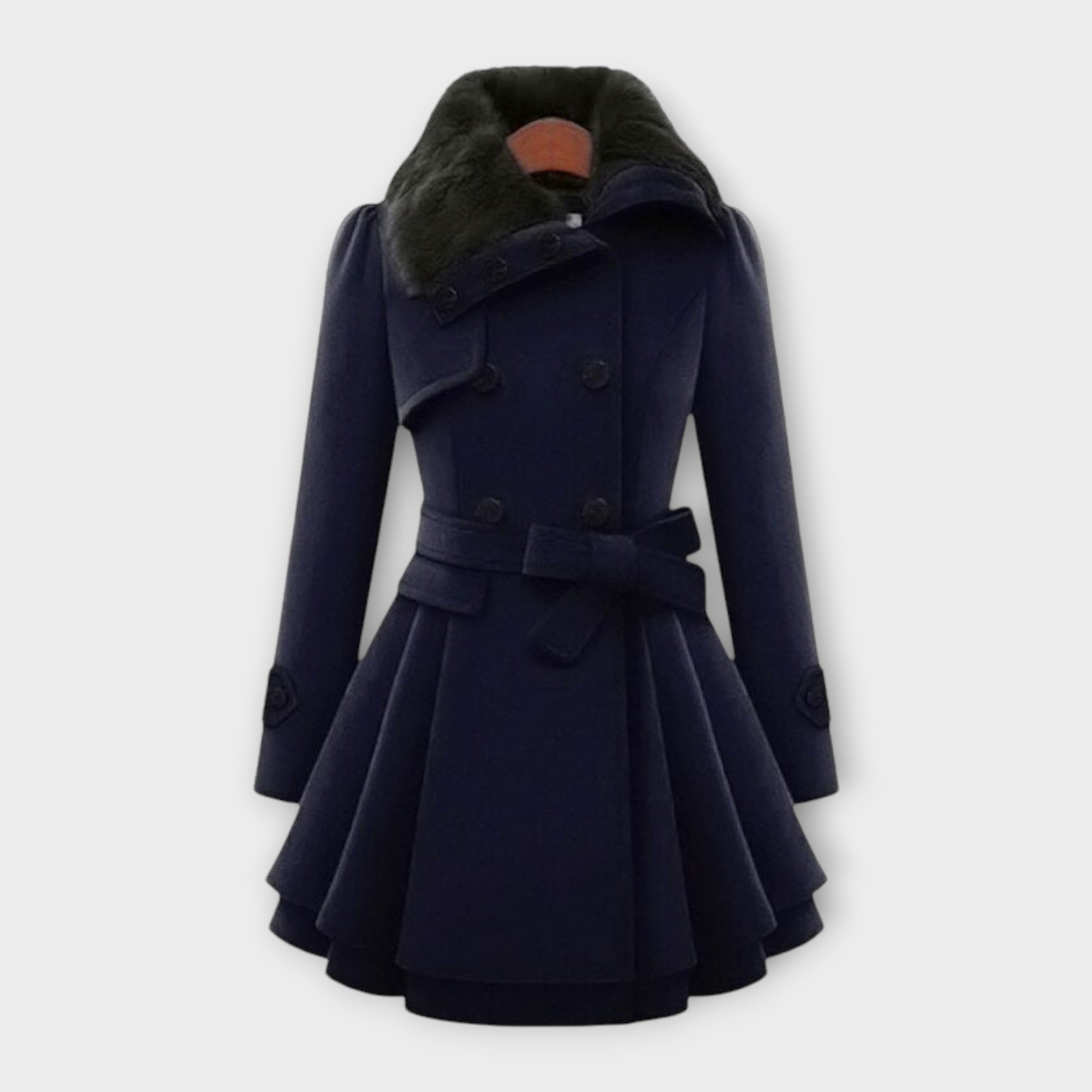 Campbell™ | Elegant Coat with Faux Fur Collar