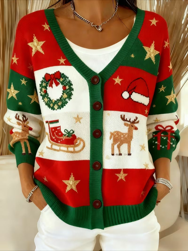 Campbell™ | Vintage Christmas Patch Cardigan