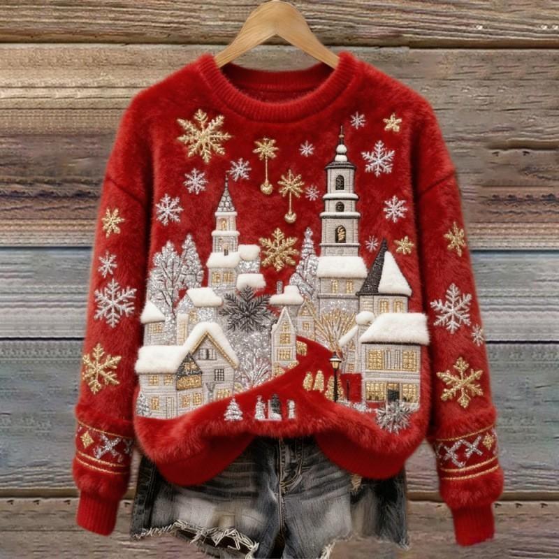 Campbell™ | Winter Village Fluffy Christmas Sweater