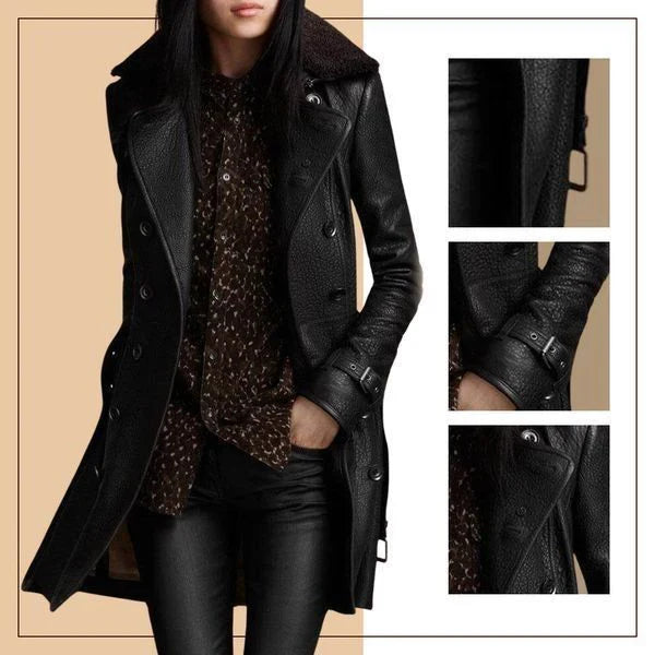 Talbot™ | Elegant 3/4 Leather Coat