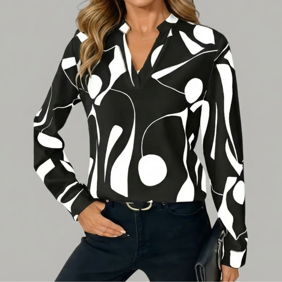 Campbell™ | Abstract Geo Print Blouse