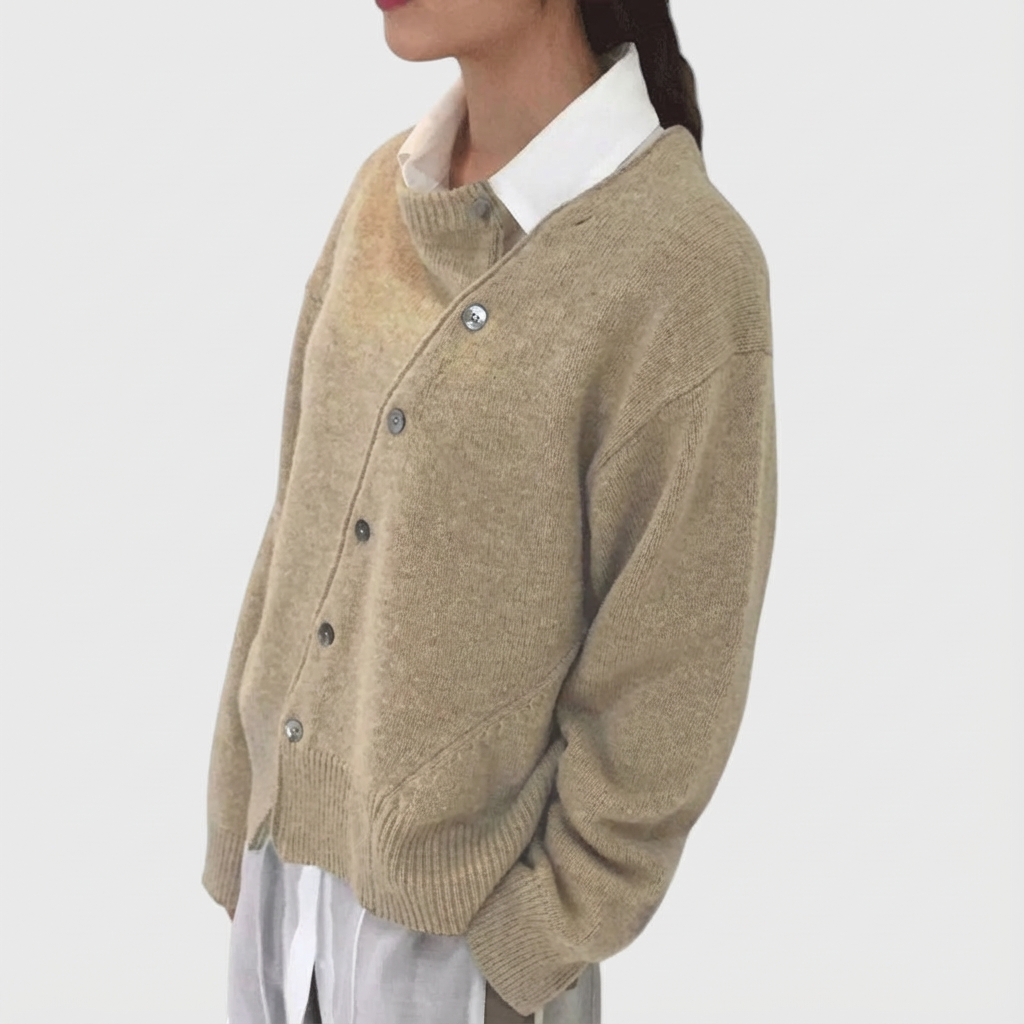 Campbell™ | Soft Sweater with Playful Button Closure Detail