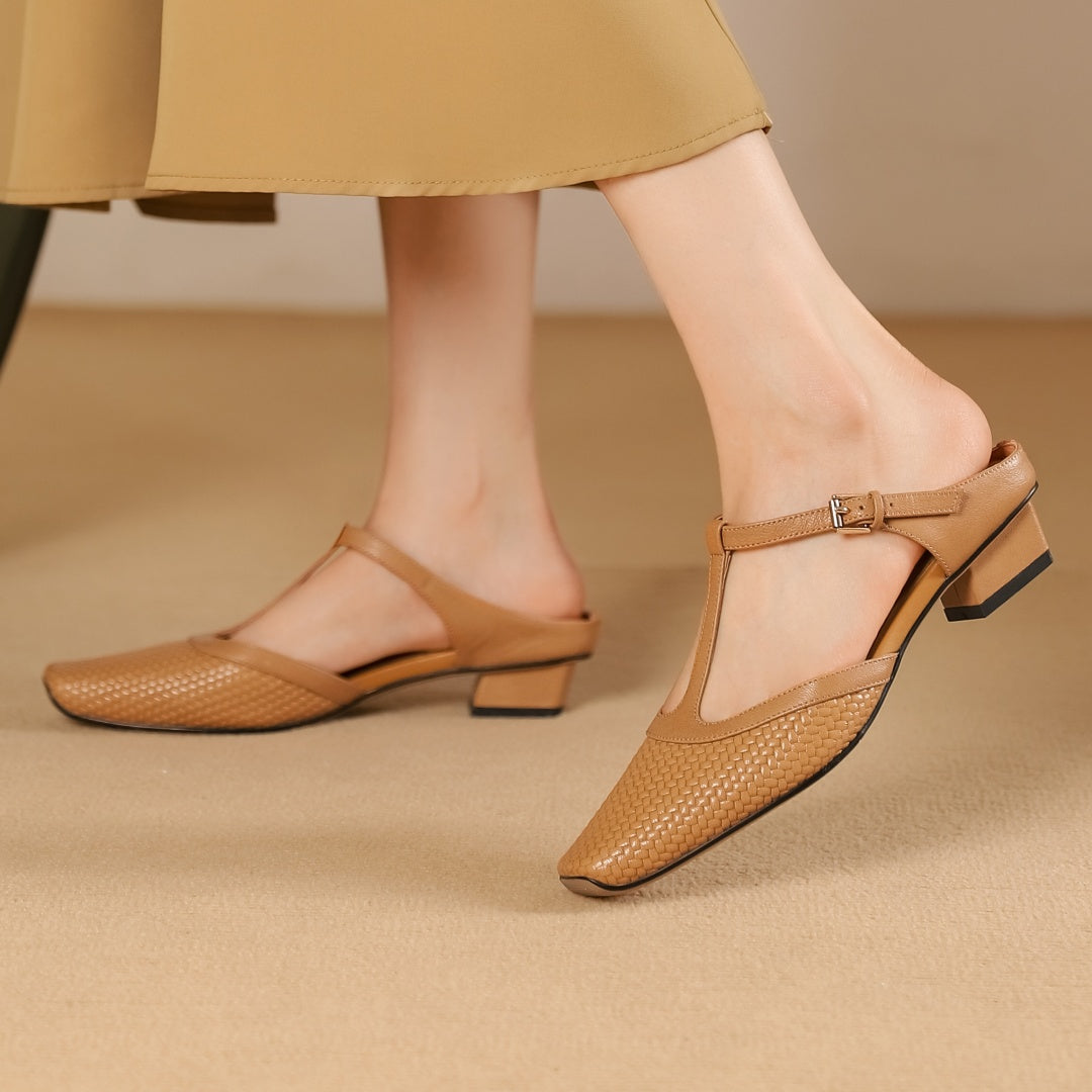 Sophia Leather Mules 