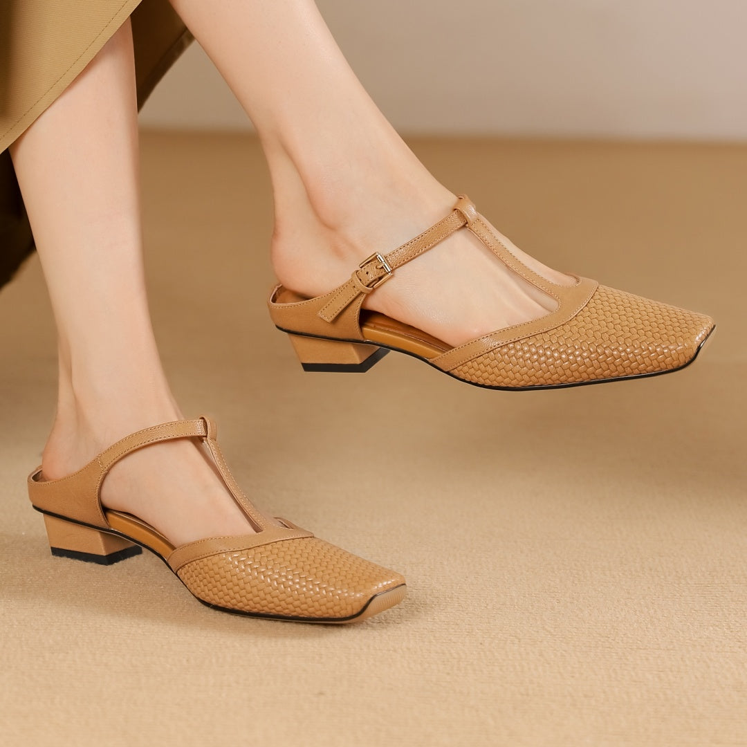 Sophia Leather Mules 