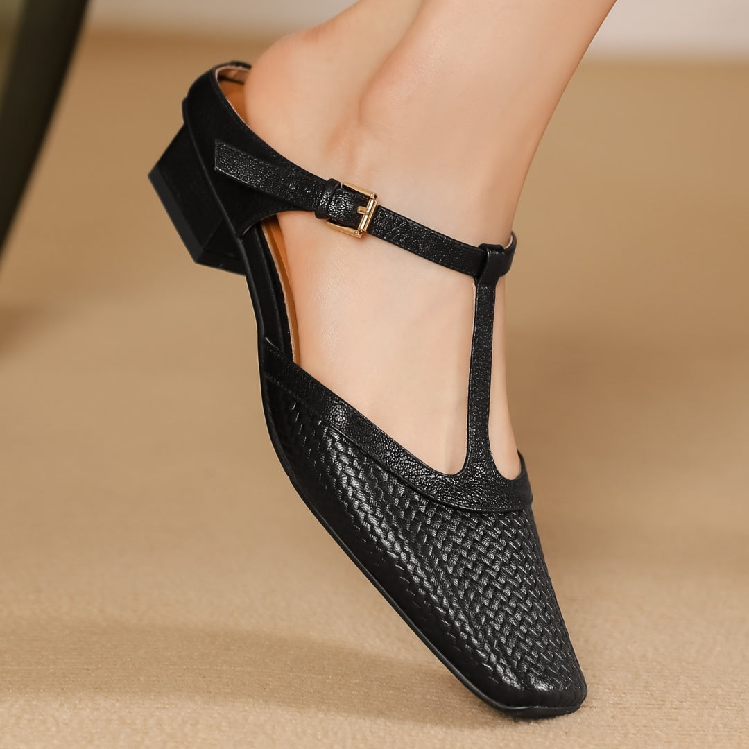 Sophia Leather Mules 