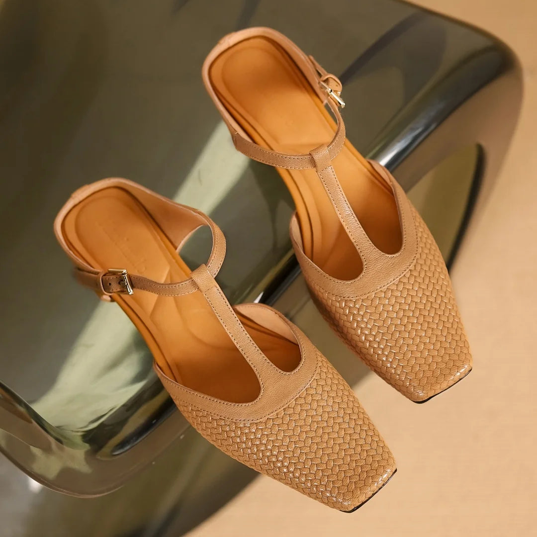 Sophia Leather Mules 