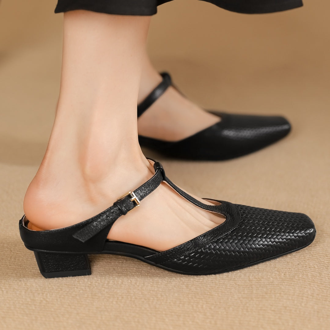 Sophia Leather Mules 