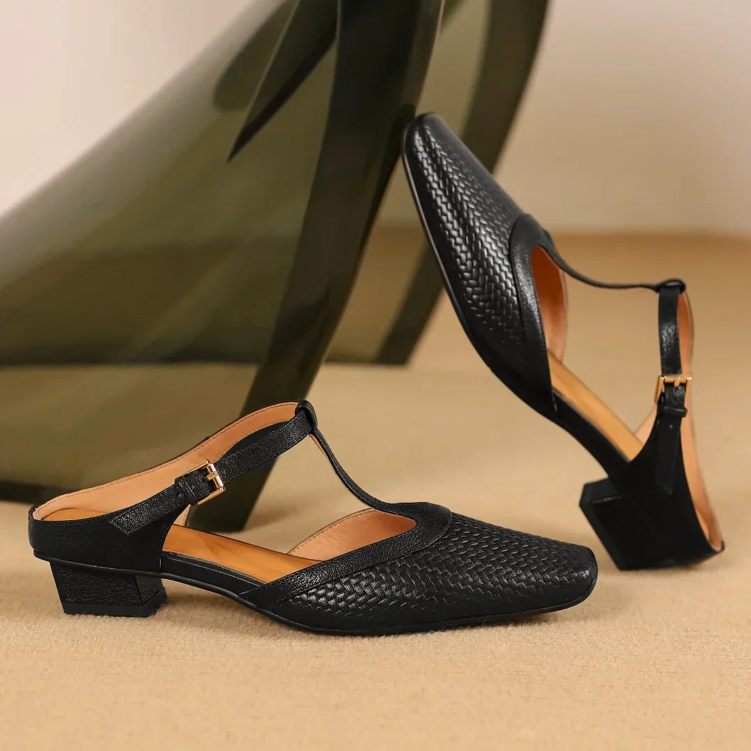 Sophia Leather Mules 