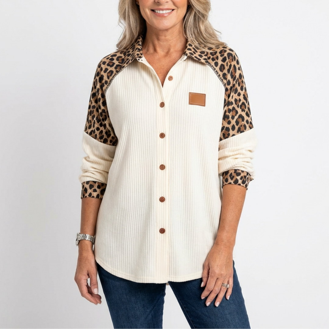 Campbell™ | Leopard Sleeve Shirt Jacket