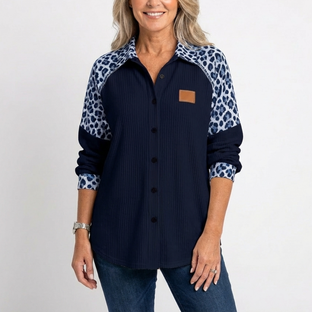 Campbell™ | Leopard Sleeve Shirt Jacket