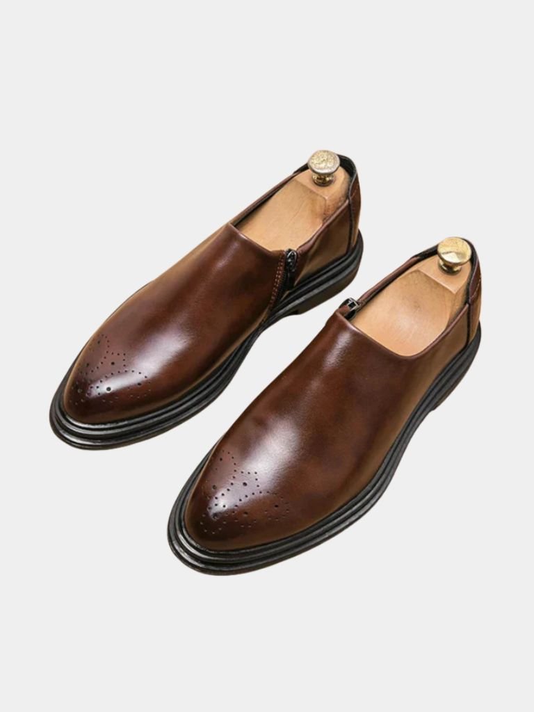 Brun Prestige Leather Loafers - Viretti