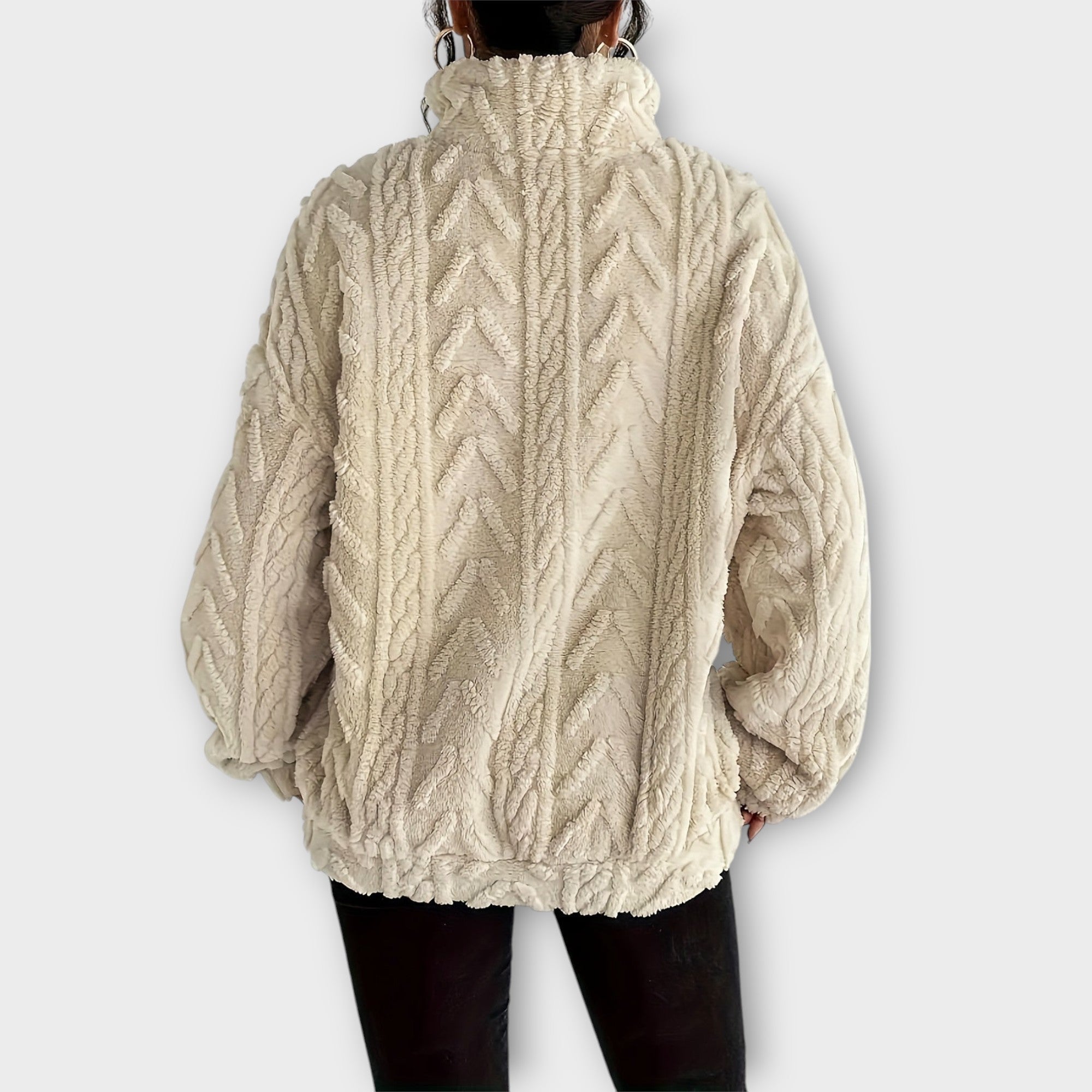 Fiona | Braided Zip Up Pullover