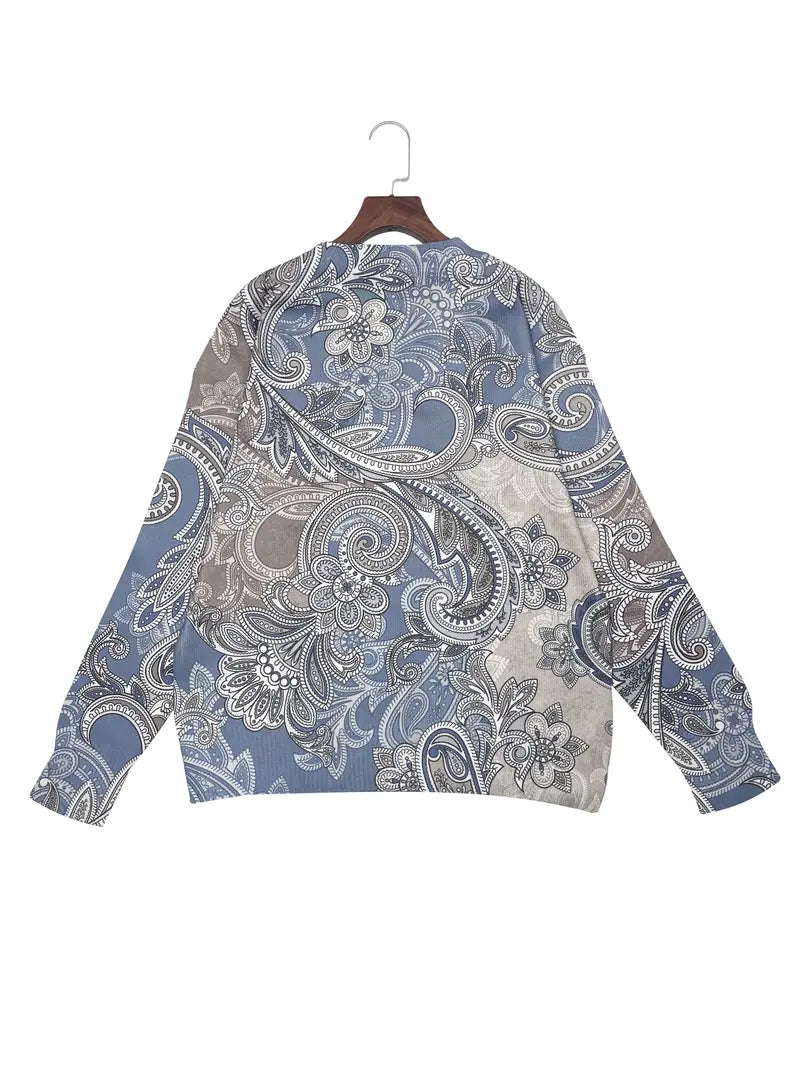 Talbot | Blue Boho Sweater