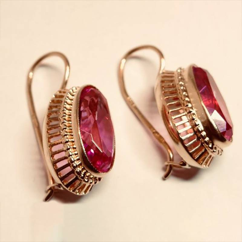 Vintage Rose Gold Earrings 