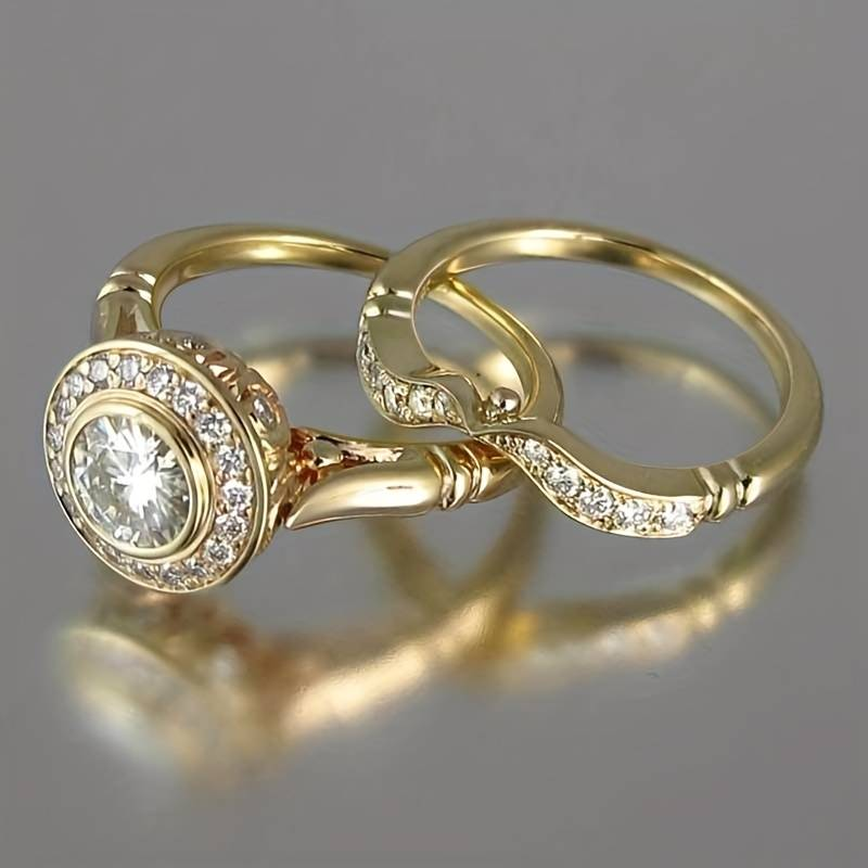 Vintage Gold &amp; Zirconia Ring Pack 