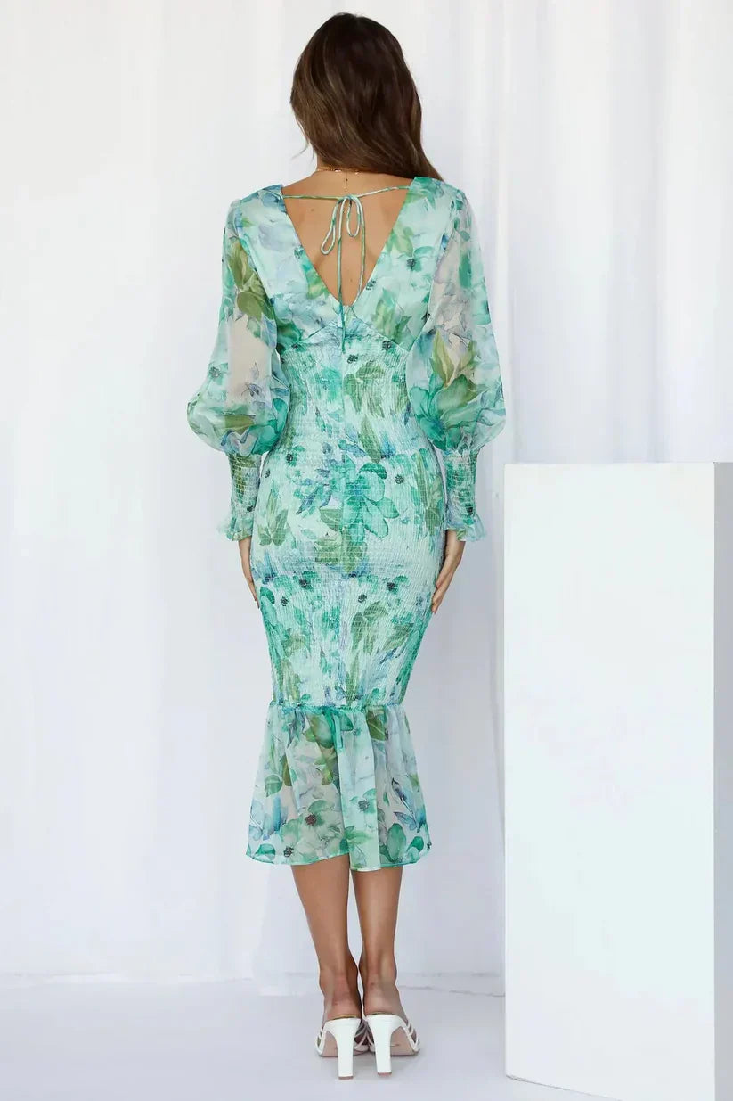 EDITH | ELEGANT FLORAL DRESS 