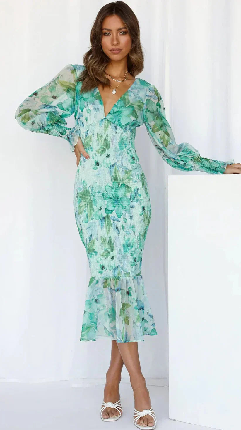 EDITH | ELEGANT FLORAL DRESS 