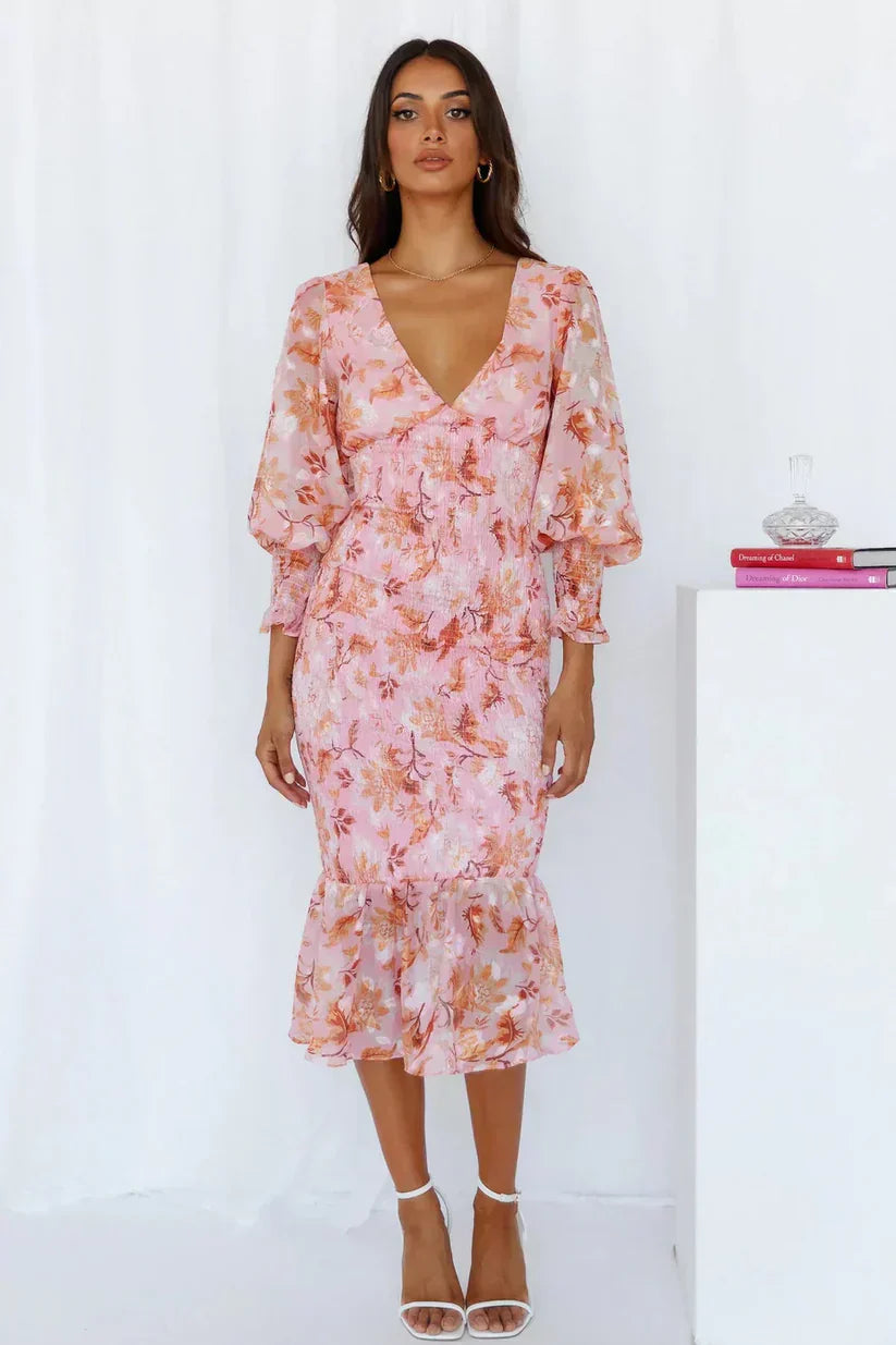 EDITH | ELEGANT FLORAL DRESS 